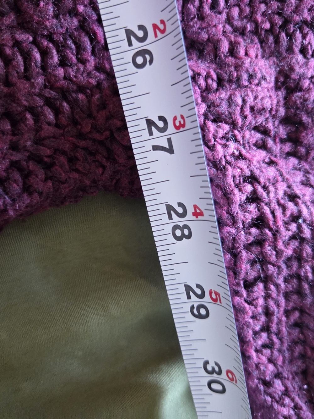 American Eagle Outfitters Burgundy Chunky Opend Knit Cropped Sweater - Picture 5 of 6